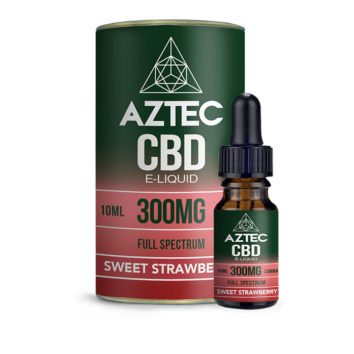 Aztec CBD - Sweet Strawberry 10ml E-Liquid - 300mg