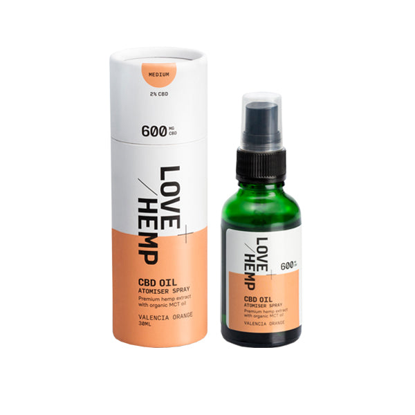 Love Hemp 600mg Valencia Orange 2% CBD Oil Spray - 30ml