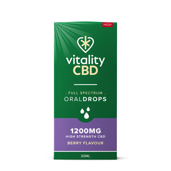 Vitality CBD 30ml CBD Oil Oral Drops - Berry 1200mg