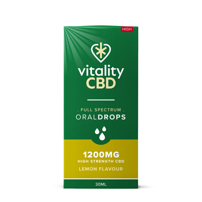 Vitality CBD 30ml CBD Oil Oral Drops - Lemon 1200mg