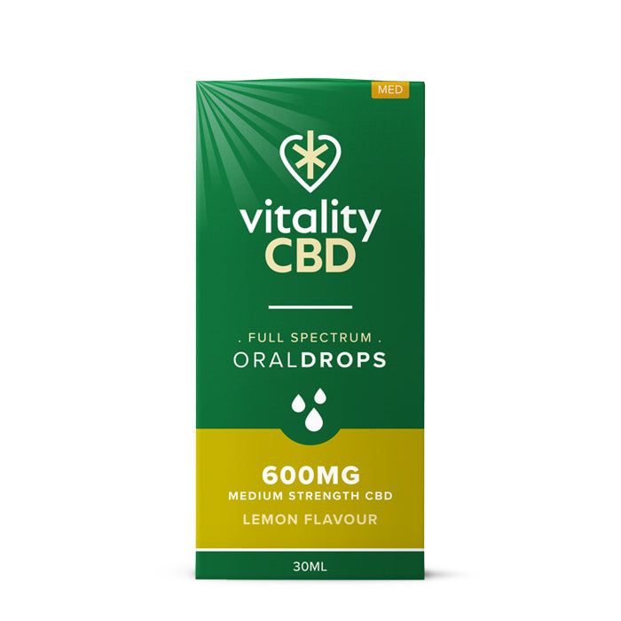 Vitality CBD 30ml CBD Oil Oral Drops - Lemon 600mg