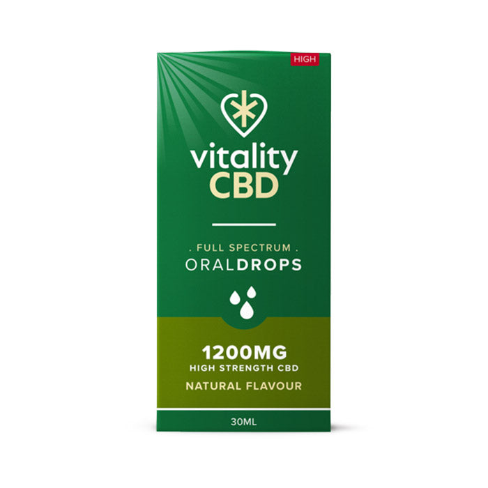 Vitality CBD 30ml CBD Oil Oral Drops - Natural 1200mg