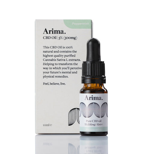 Arima CBD - 10ml MCT 500mg CBD Oil - Peppermint with packaging