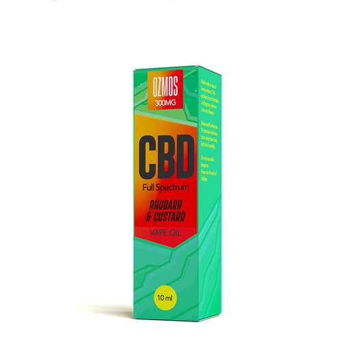 Ozmos CBD - Rhubarb and Custard 300mg CBD 10ml Vape Juice